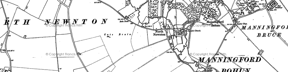 Old map of North Newnton in 1899