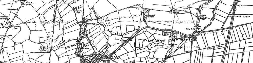 Old map of Northmoor Corner in 1888