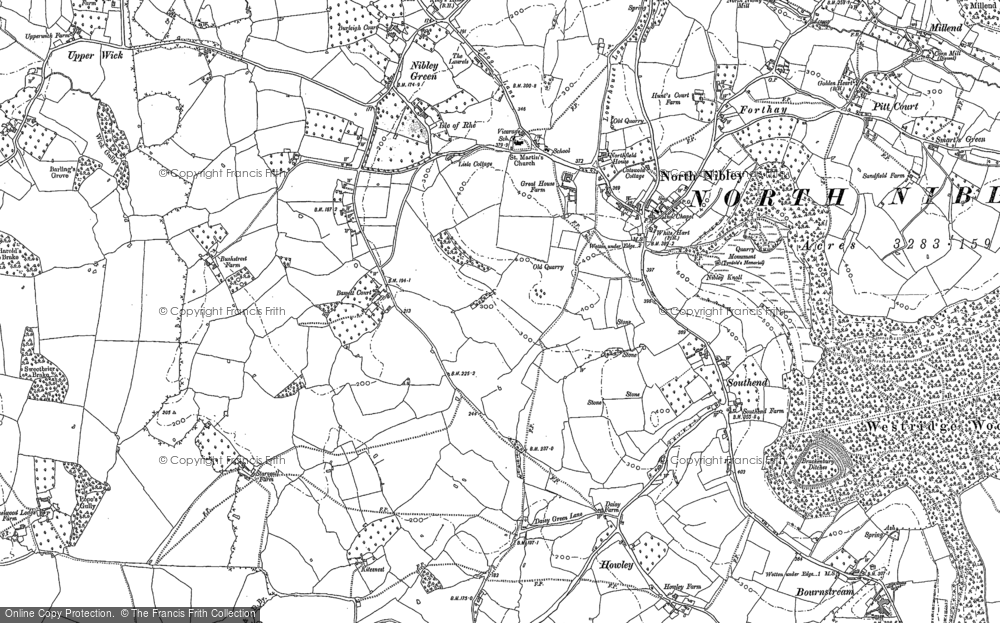 Old Map of North Nibley, 1881 - 1882 in 1881