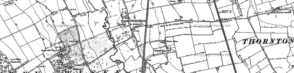 Old map of Solberge Hall in 1891