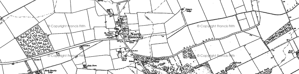 Old map of North Rauceby in 1887