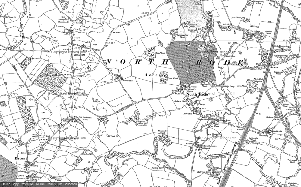 Old Map of North Rode, 1897 in 1897