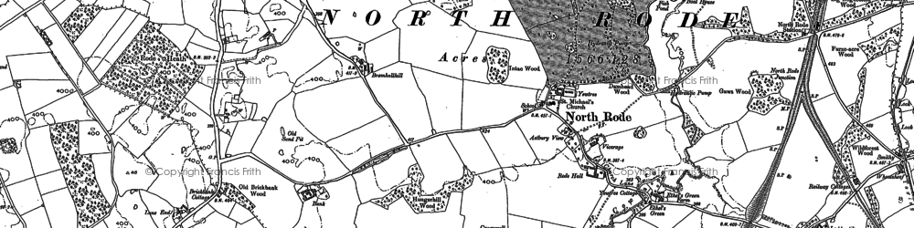 Old map of Butty Moss in 1897