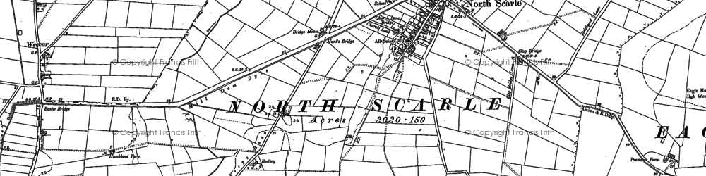 Old map of North Scarle in 1899