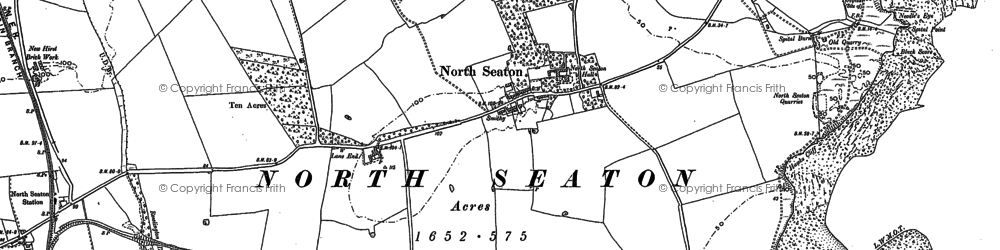 Old map of North Seaton in 1896