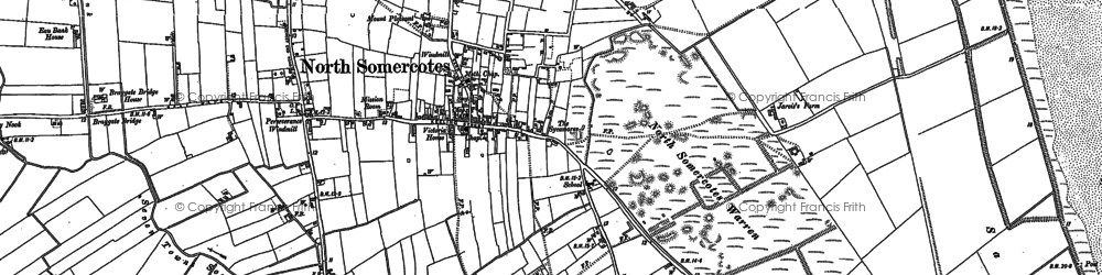 Old map of North Somercotes in 1888