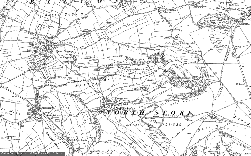 Old Map of Historic Map covering Brockham End in 1901