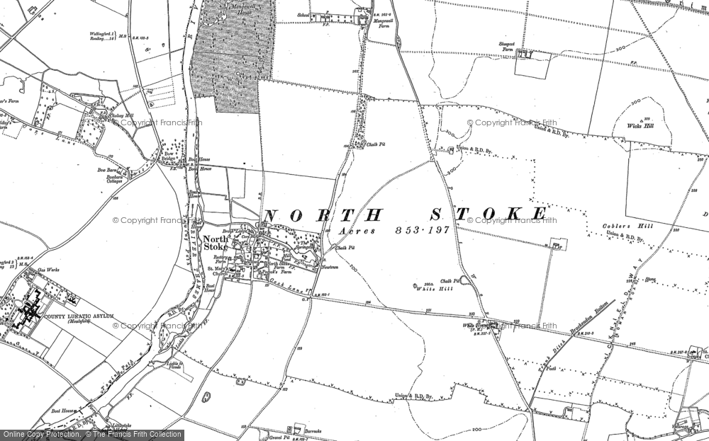 Old Map of North Stoke, 1910 in 1910