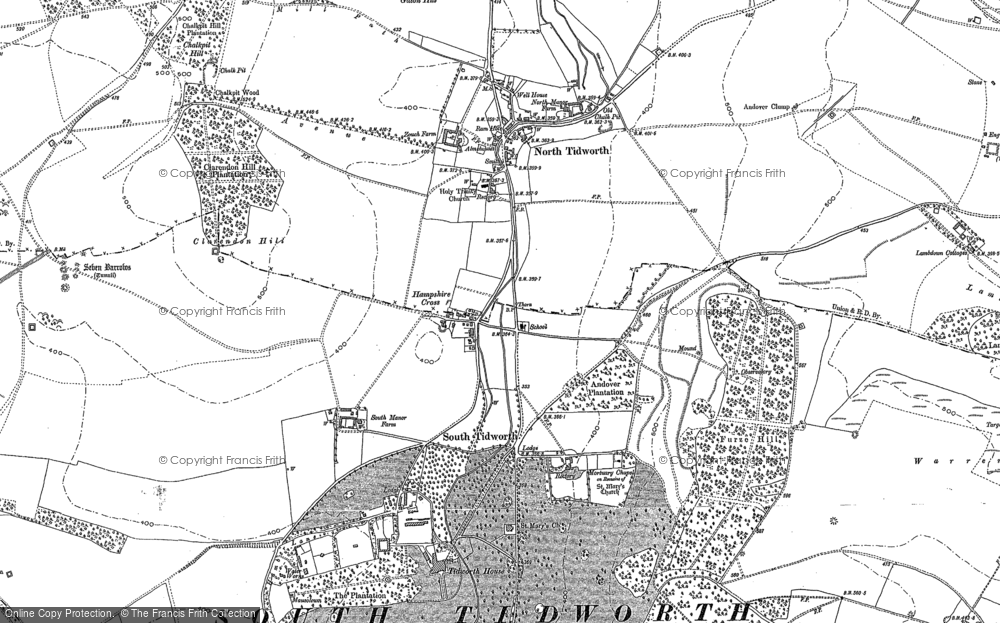 Old Map of Historic Map covering Ashdown Copse in 1899