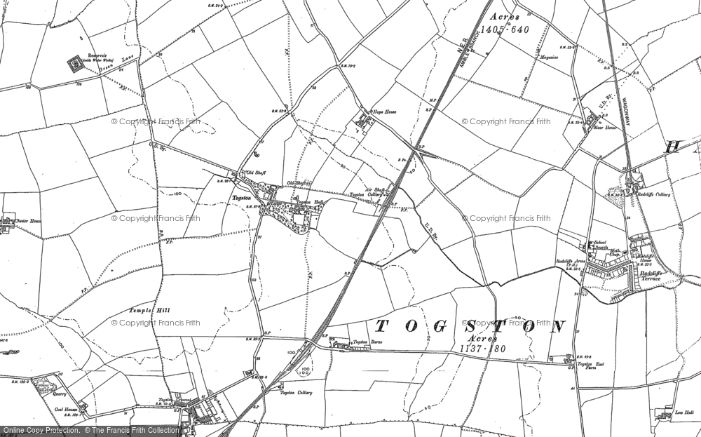 Old Map of North Togston, 1896 in 1896