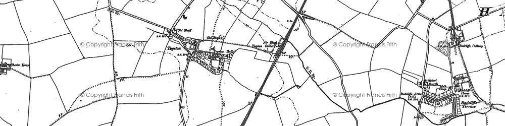 Old map of North Togston in 1896