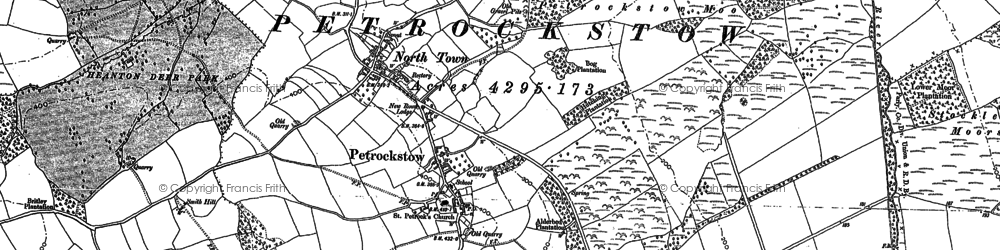 Old map of Butstone in 1884