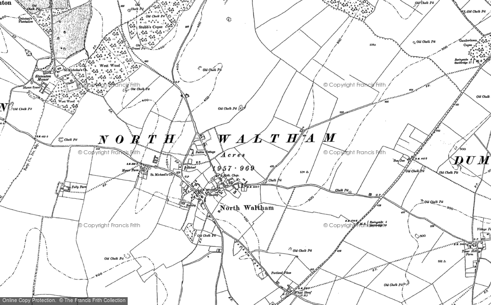 Old Map of North Waltham, 1894 in 1894