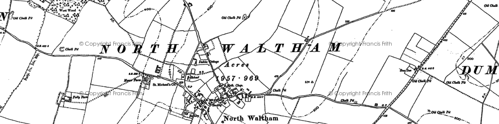 Old map of North Waltham in 1894