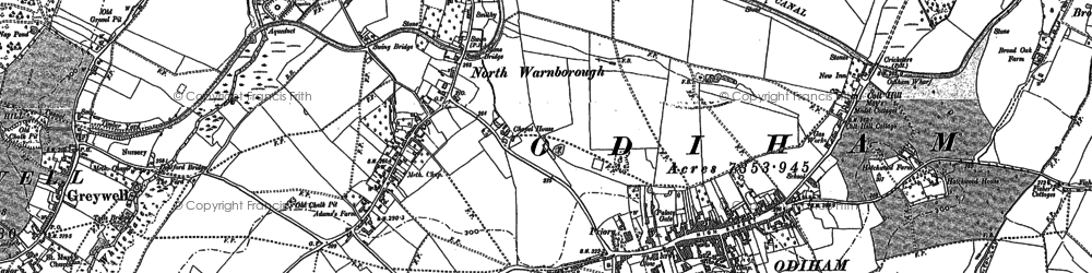 Old map of North Warnborough in 1894