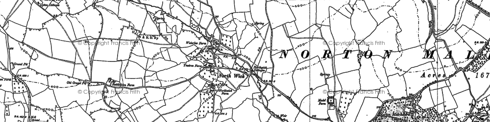 Old map of North Wick in 1883