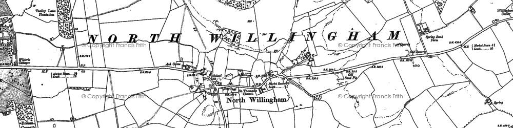 Old map of North Willingham in 1886