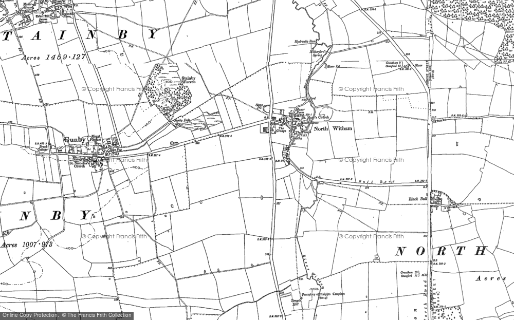 Old Map of North Witham, 1887 - 1903 in 1887