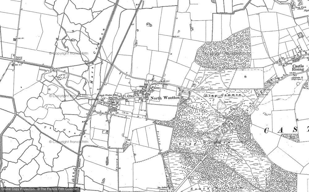 Old Map of North Wootton, 1884 - 1904 in 1884