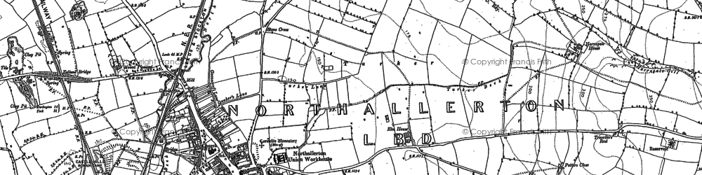 Old map of Northallerton in 1891