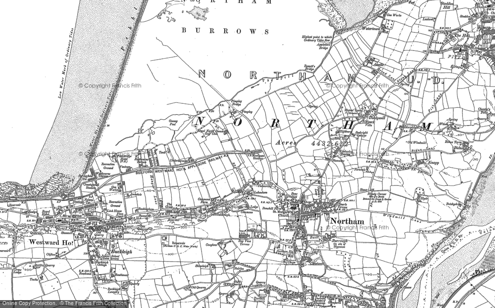 Old Map of Northam, 1886 - 1903 in 1886