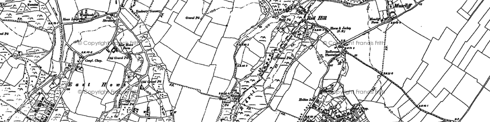 Old map of Northbourne in 1907