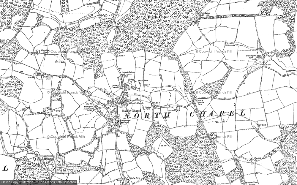 Old Map of Historic Map covering Broadlands in 1910