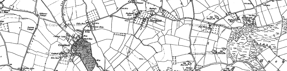 Old map of Northcott in 1887