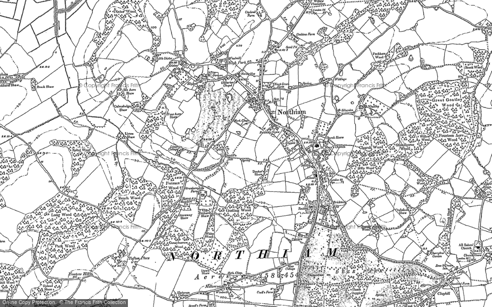 Old Map of Northiam, 1908 in 1908