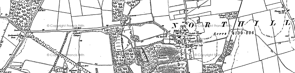 Old map of Northill in 1882