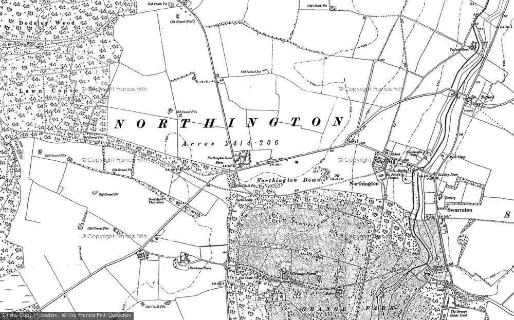 Old Map of Northington Down Fm, 1894 in 1894