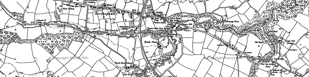Old map of Northop Hall in 1898