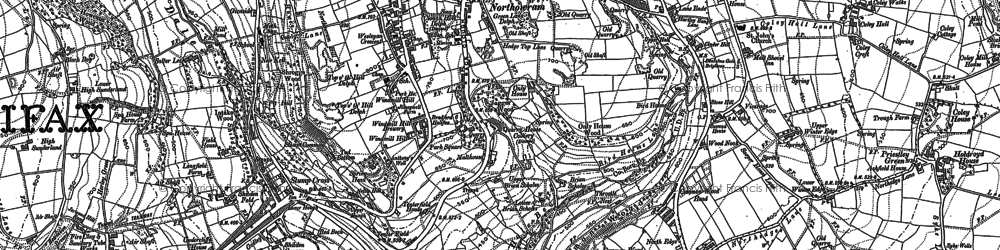 Old map of Northowram in 1892