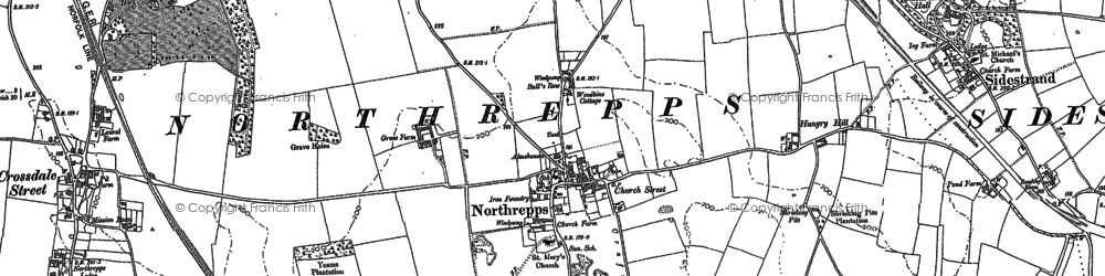 Old map of Northrepps in 1885