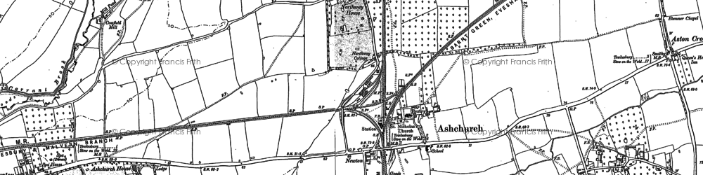 Old map of Northway in 1900