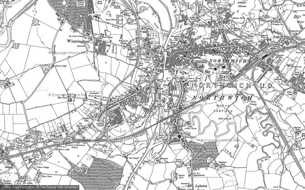 Old Map of Northwich, 1897 in 1897