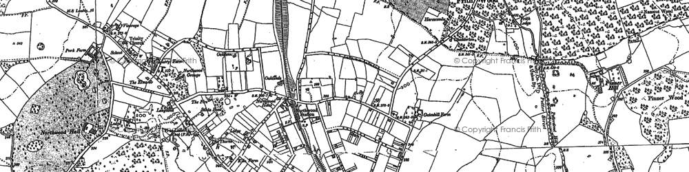 Old map of Eastbury in 1894