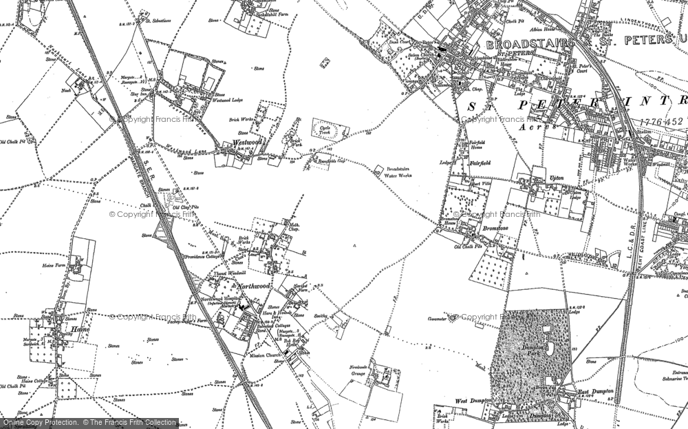 Old Map of Historic Map covering Newington in 1905