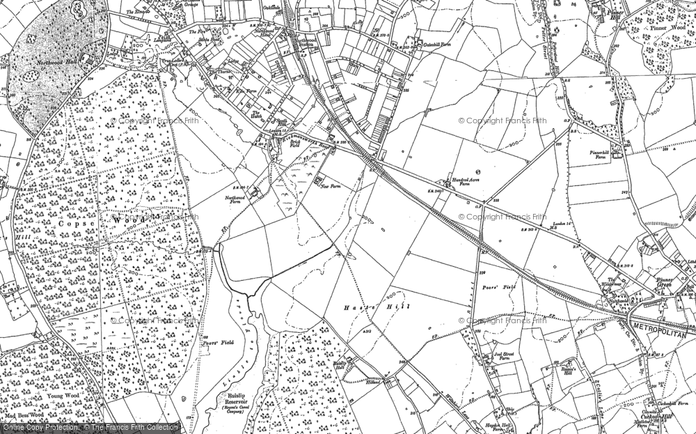 Old Map of Northwood Hills, 1894 - 1934 in 1894