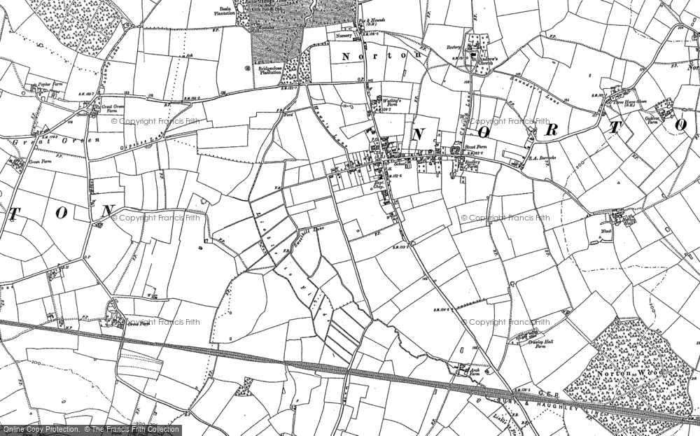 Old Map of Norton, 1883 in 1883
