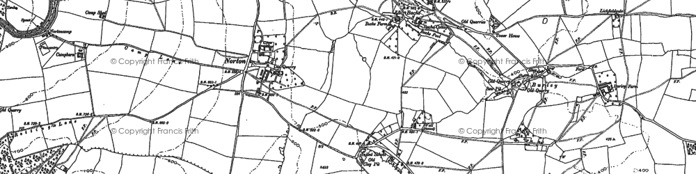 Old map of Norton in 1883