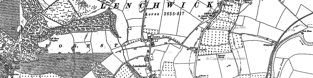 Old map of Norton in 1884