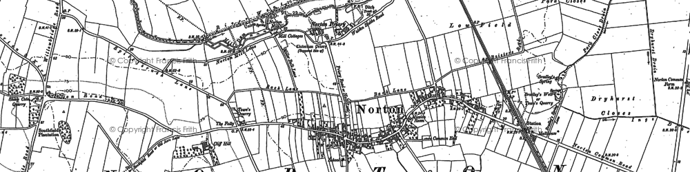 Old map of Norton in 1890