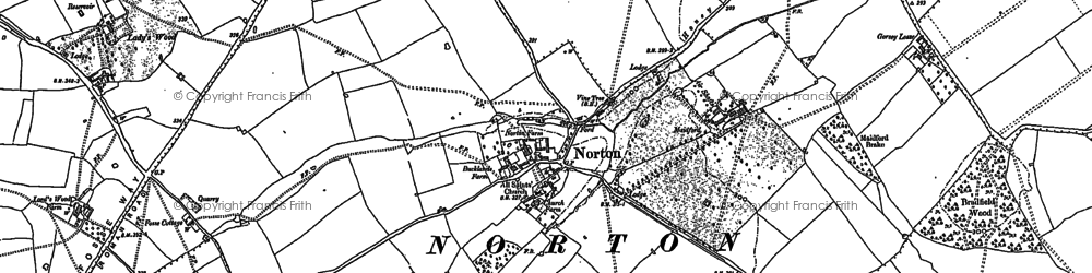 Old map of Norton in 1899