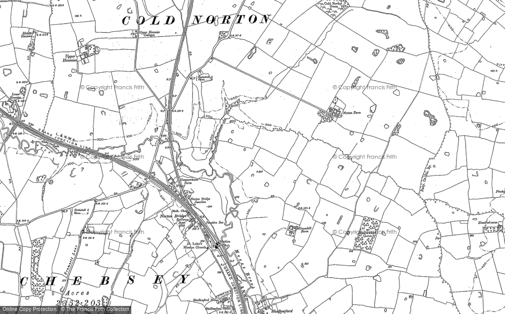 Old Map of Norton Bridge, 1879 - 1880 in 1879