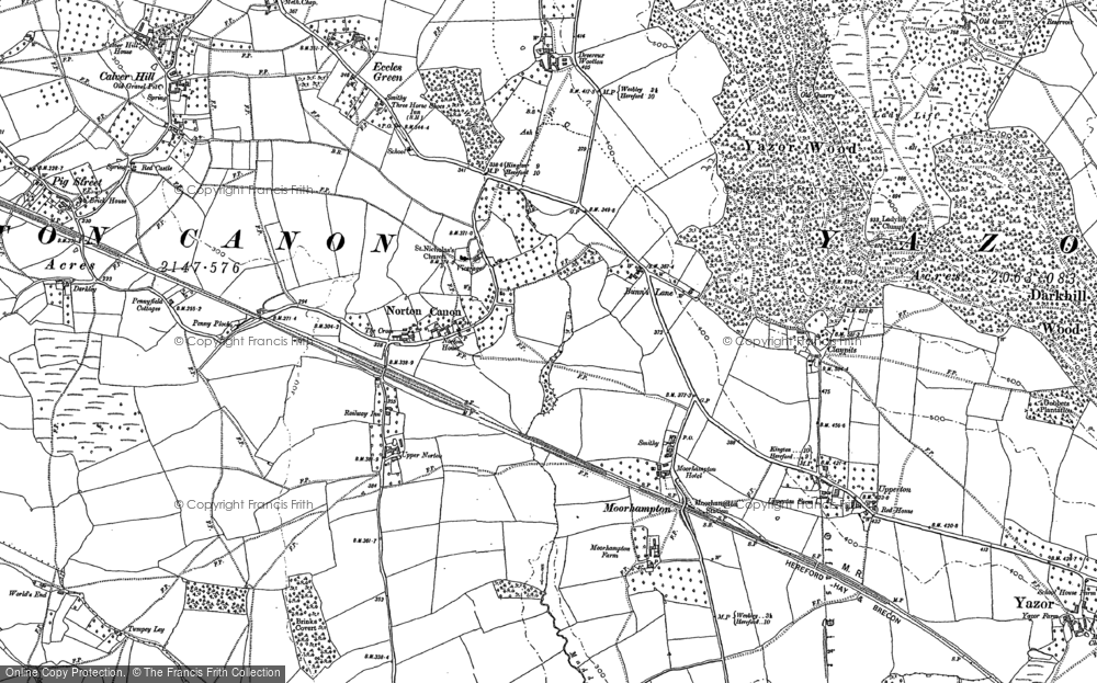 Old Map of Historic Map covering Darkley in 1886
