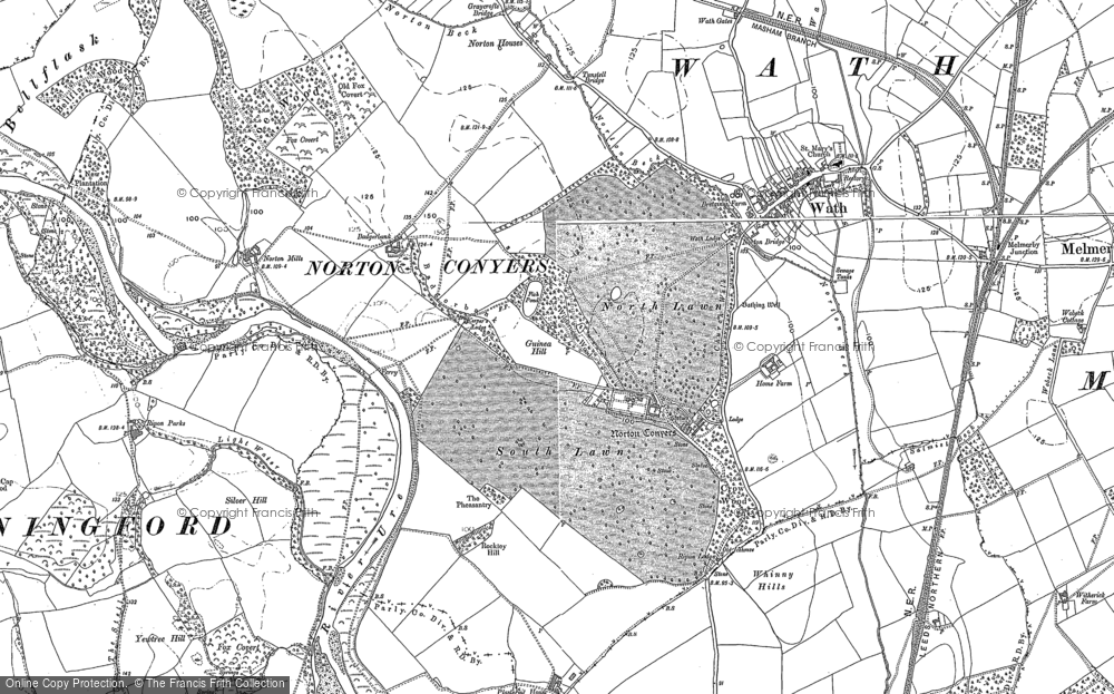 Old Map of Historic Map covering Badgerbank in 1890