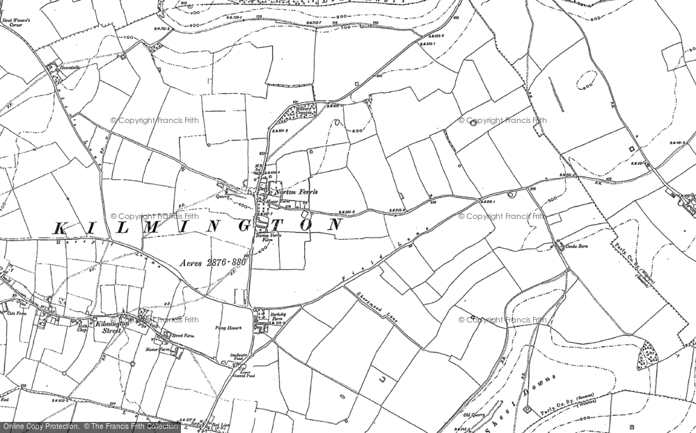 Old Map of Norton Ferris, 1900 in 1900