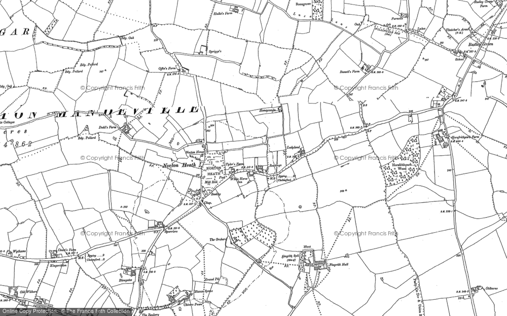 Old Map of Norton Heath, 1895 in 1895