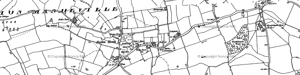 Old map of Norton Heath in 1895